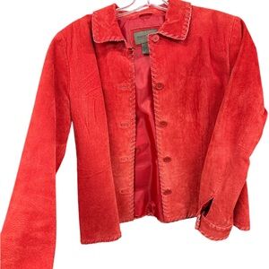 Brandon Thomas Bold Red Suede Blazer